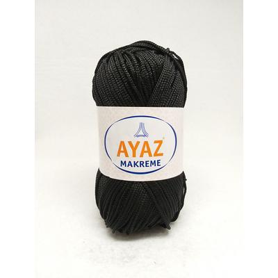 1217 Siyah - 100 gr Ayaz Polyester Makrome İpi