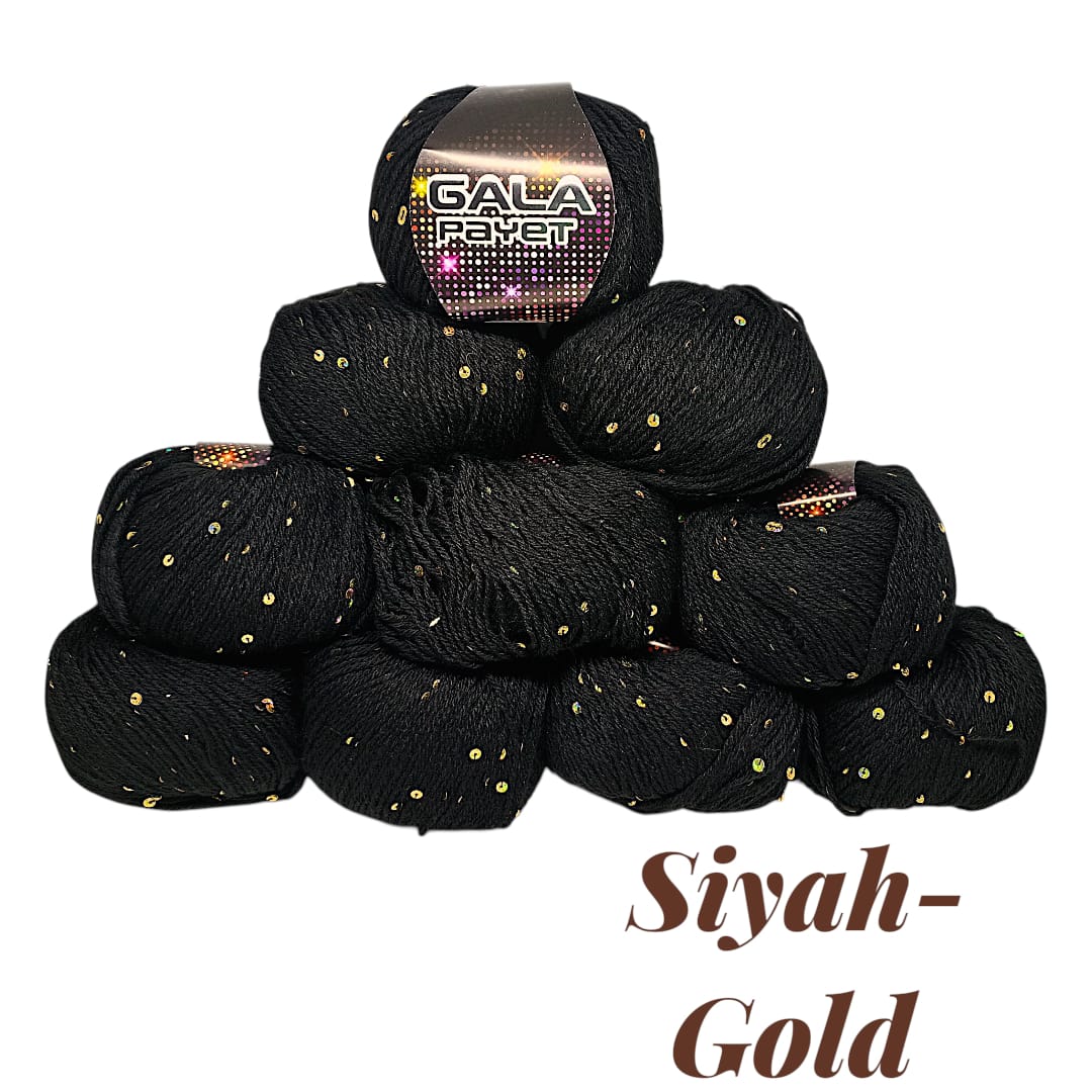 19 - SİYAH/GOLD PULLU