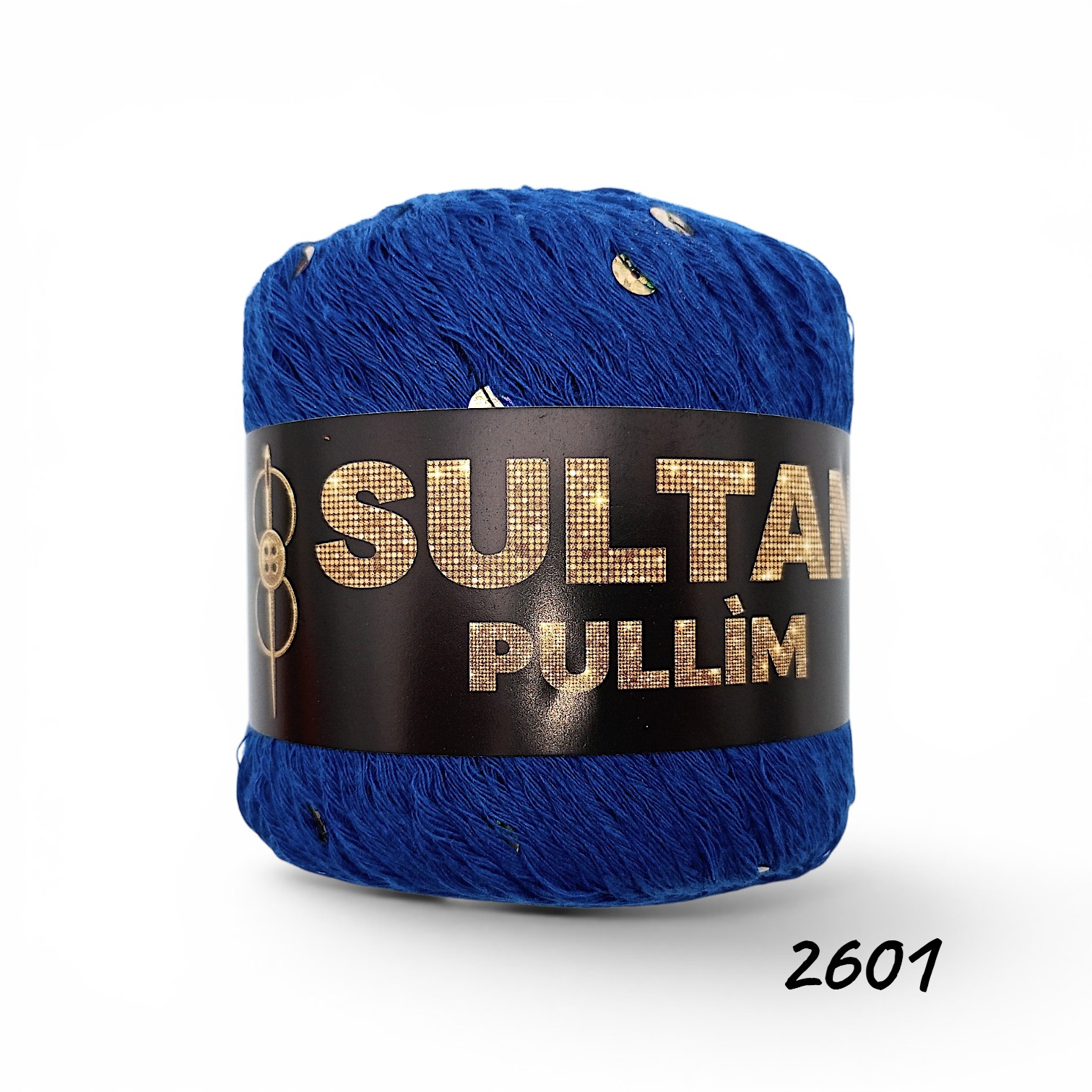 2601 - Saks Mavi / Gold Pullu