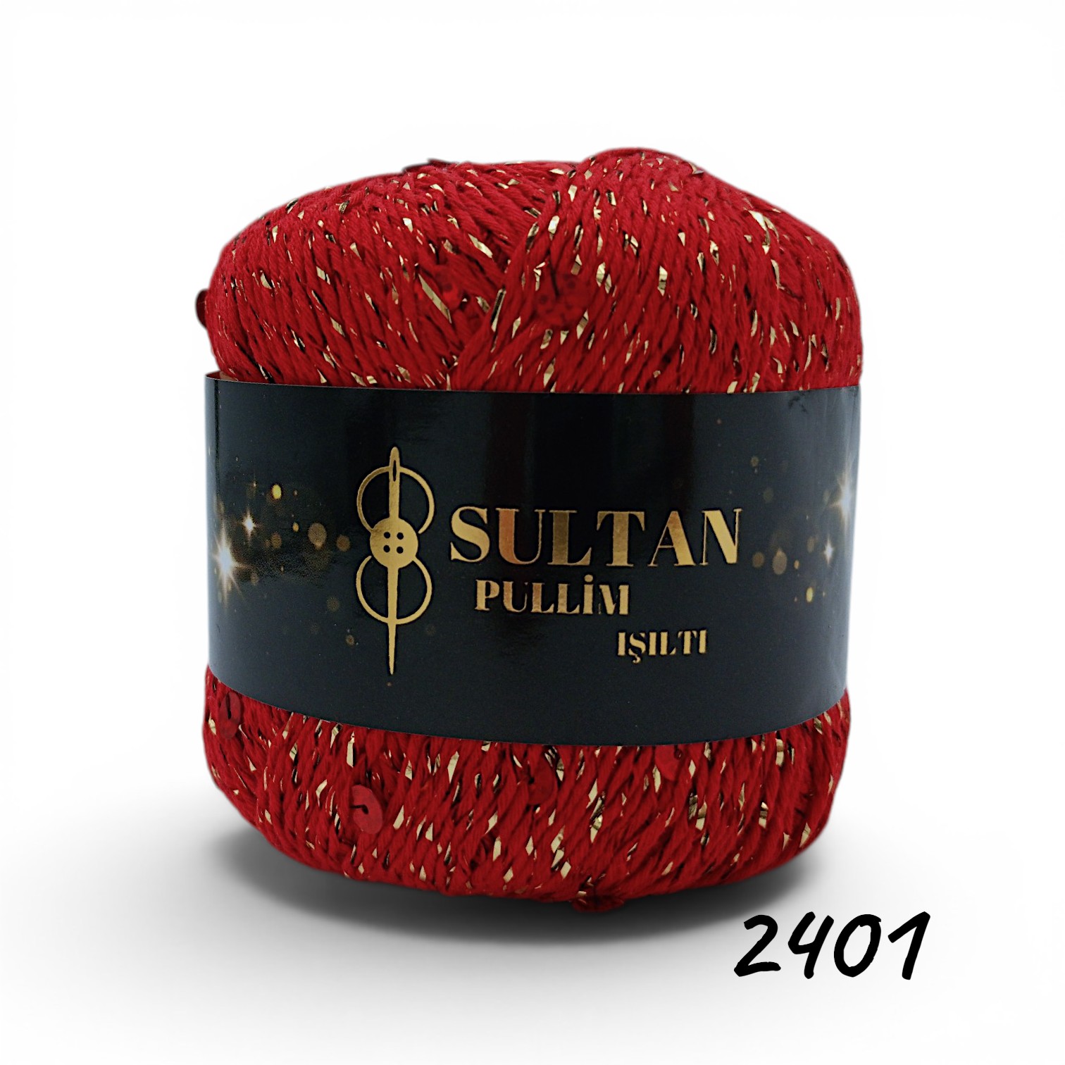 2401 - Kırmızı / Gold Simli
