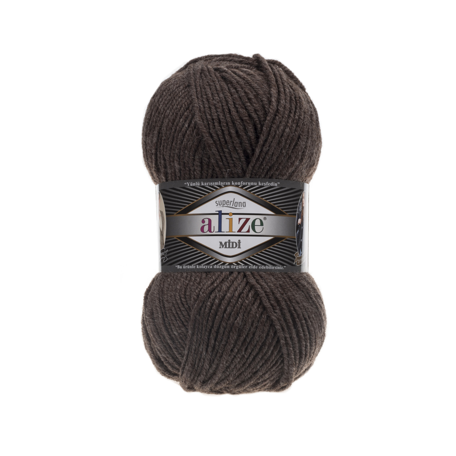 Alize SuperLana Midi Filato Morbido - 4 Matasse Da 100g (170m) - 75% Acrilico 25% Lana, Colore 212 Benzina