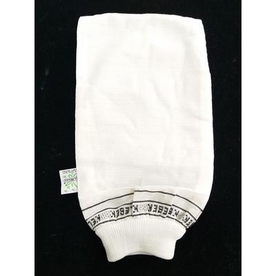 162-L Lastikli Beyaz Kelebek Banyo Kesesi