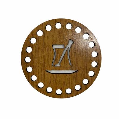 2 No Ahşap Bardak Fincan Altlığı - 10cm