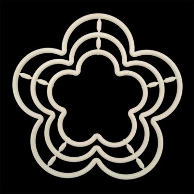 3'lü Plastik Kasnak Çiçek (15 - 20 - 26cm)