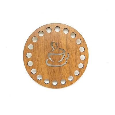 3 No Ahşap Bardak Fincan Altlığı - 10cm