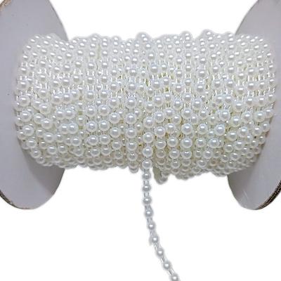 4 mm Küçük Boy Yarım İnci - Beyaz (1 Metre)