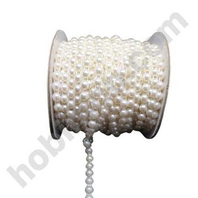 6 mm Küçük Boy Yarım İnci - Krem (1 Metre)