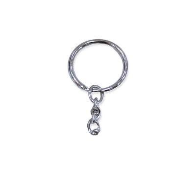 Zincirli Anahtarlık Halkası Gümüş - 10 Adet - 20 mm (2cm)