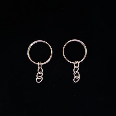 Zincirli Anahtarlık Halkası Gümüş 10 Adet - 20 mm (2cm)
