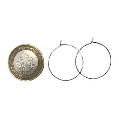 Gümüş Halka Küpe Aparatı - Çift