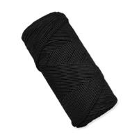 1.5 mm Siyah Slim Supla (Supra) Çanta ve Runner İpi - 180-200 gr. 200 mt.