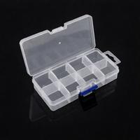 10.5 x 6.5 x 2.3 cm Mini Model  8 Bölmeli Organizer Kutu (Takı Kutusu) - Şeffaf