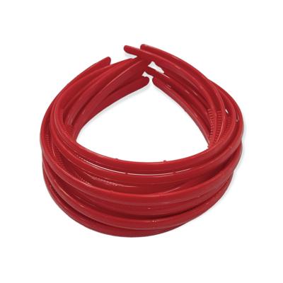 10 Adet - İçi Taraklı Plastik Taç 9 mm - Kırmızı