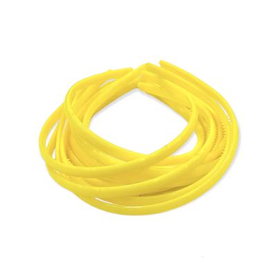 10 Adet - İçi Taraklı Plastik Taç 9 mm - Sarı