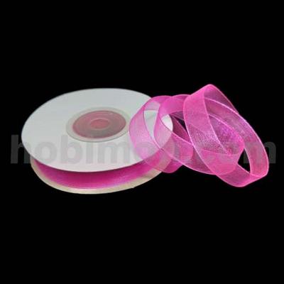 10  mm Organze Kurdela - Canlı Pembe 25 mt.