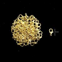 12 mm Gold Takı Klipsi - Papağan Kilit - 25 Adet