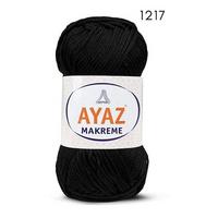1217 Siyah - 100 gr Ayaz Polyester Makrome İpi
