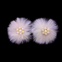 149 No  Krem Altı İncili Patik Süsü Çifti