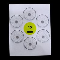 15 mm Şeffaf Çıt Çıt Düğme - 6 Adet 