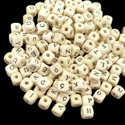 10 mm 155 Adet Ahşap Harf Boncuk Paketi - (29 Harf Mevcuttur)