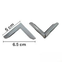 16 No Gümüş Çanta Köşe Aparatı Çifti - 5x6.5cm