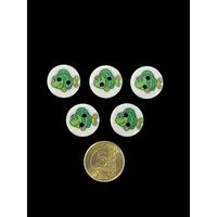 174 No Yeşil Balık Model Bebe Düğme (5 Adet)
