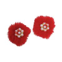 191 No Kırmızı Altı İncili Patik Süsü Çifti