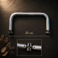 20 cm Kademeli Metal Cüzdan ve Çanta Bursu - Gizli Burs / Gümüş Uçlu