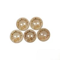20 mm Handmade With Love Ahşap Düğme (5 Adet)