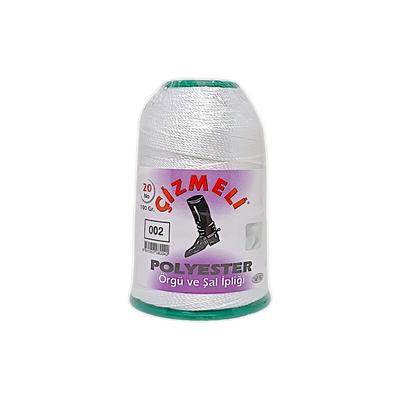 20 No Çizmeli 100 gr Polyester İp - 002 Beyaz