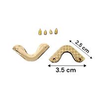 20 No Gold Çanta Köşe Aparatı Çifti - 2.5x3.5cm