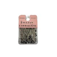200 Adet Siyah Sultan Cam Başlı İğne - 0.6x38mm