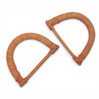 23 No Hakiki Bambu Çanta Sapı Çifti KİREMİT - 15x10 cm