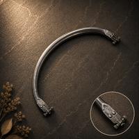 25 cm İthal Çift Vidalı OVAL Metal Cüzdan ve Çanta Bursu - Vidalı Gizli Burs