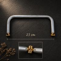25 cm Kademeli Metal Cüzdan ve Çanta Bursu - Gizli Burs / Gold Uçlu