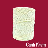 26 No 180-220 gr. İthal Sarılmış Kağıt İp (Yumuşatılmış Kağıt İp) - Canlı Krem