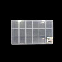 26x15cm Küçük Boy 18 Bölmeli Organizer Kutu (Takı Kutusu) - Şeffaf