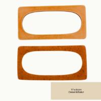 29 No Polyester Reçine Çanta Sapı Çifti Dikdörtgen Desenli Bakır - 17x8 cm