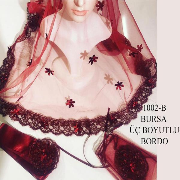 3 no bursa incili kina ortusu bordo