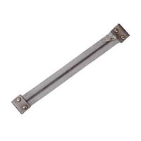 30 cm Deri Detaylı Çanta Fermuarı - Parlak Gri