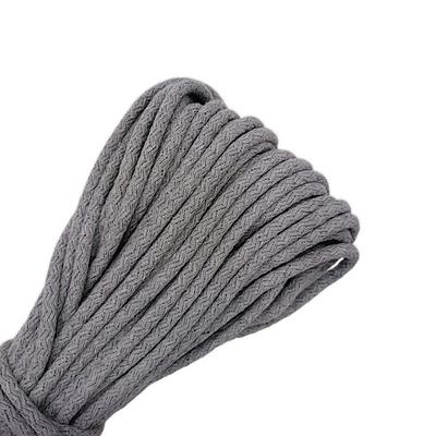 30 mt. 7mm Tress Kordon İp %100 Pamuk Kordon Supla İp - Açık Gri 420-450 gr.