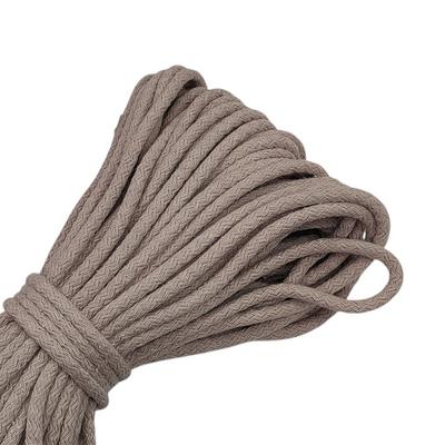 30 mt. 7mm Tress Kordon İp %100 Pamuk Kordon Supla İp - Koyu Bej 420-450 gr.