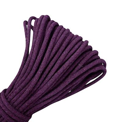 30 mt. 7mm Tress Kordon İp %100 Pamuk Kordon Supla İp - Koyu Mor 420-450 gr.