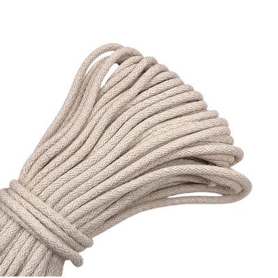 30 mt. 7mm Tress Kordon İp %100 Pamuk Kordon Supla İp - Krem 420-450 gr.