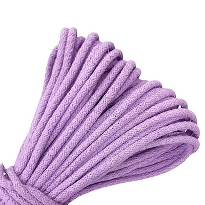 30 mt. 7mm Tress Kordon İp %100 Pamuk Kordon Supla İp - Lila 420-450 gr.