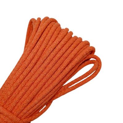 30 mt. 7mm Tress Kordon İp %100 Pamuk Kordon Supla İp - Turuncu 420-450 gr.