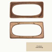 31 No Polyester Reçine Çanta Sapı Çifti Dikdörtgen Kahverengi - 17x8 cm