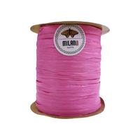 32 No - 1 Adet - Milano Yumuşak Dokulu Rafya (Yıkanabilir Rafya) (100 gr./250 mt.) - Şeker Pembe
