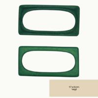 33 No Polyester Reçine Çanta Sapı Çifti Dikdörtgen Yeşil - 17x8 cm