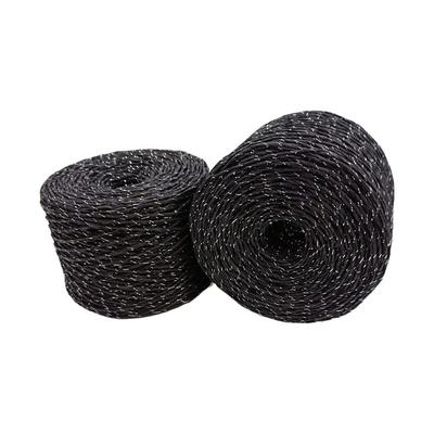 340 No - 1 Adet - 200-250 gr Metalik Simli Kağıt İp (Çanta Supla İpi) / 400 mt. - ANTRASİT GÜMÜŞ